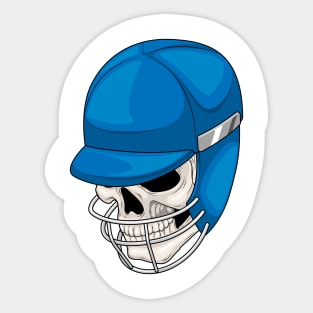 Skull Cricket Helmet Sticker